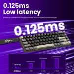 Royal Kludge RK68 HE Phantom Геймърска механична клавиатура с RK Mint регулируеми суичове