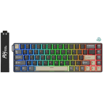 Royal Kludge RK68 HE Phantom Геймърска механична клавиатура с RK Mint регулируеми суичове