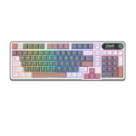 Royal Kludge S98 Blackberry Mousse Hot-Swappable Безжична геймърска механична клавиатура с RK Chartreuse суичове