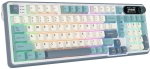 Royal Kludge S98 Blackberry Mousse Hot-Swappable Безжична геймърска механична клавиатура с RK Chartreuse суичове