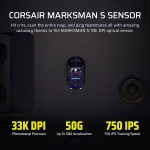 Corsair Scimitar Elite Wireless SE MMO Black Yellow Безжична геймърска оптична мишка