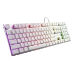 Sharkoon PureWriter RGB White Геймърска механична нископрофилна клавиатура с Kailh Low Profile Red суичове