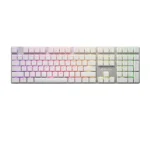 Sharkoon PureWriter RGB White Геймърска механична нископрофилна клавиатура с Kailh Low Profile Red суичове