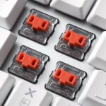 Sharkoon PureWriter RGB White Геймърска механична нископрофилна клавиатура с Kailh Low Profile Red суичове