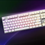 Sharkoon PureWriter RGB White Геймърска механична нископрофилна клавиатура с Kailh Low Profile Red суичове