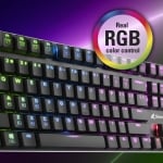 Sharkoon PureWriter RGB White Геймърска механична нископрофилна клавиатура с Kailh Low Profile Red суичове