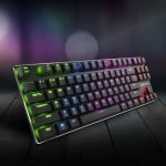 Sharkoon PureWriter RGB White Геймърска механична нископрофилна клавиатура с Kailh Low Profile Red суичове