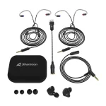 Sharkoon Stealthbite IEM Black Геймърски слушалки тапи с микрофон и USB-C DAC