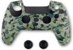 Spartan Gear Silicon Skin Cover Green Camo & Thumbs Геймърски аксесоар за контролер за PlayStation 5