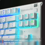 SteelSeries Apex 3 TKL White UK Layout Геймърска клавиатура със SteelSeries Whisper-Quiet суичове