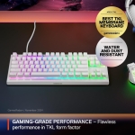 SteelSeries Apex 3 TKL White UK Layout Геймърска клавиатура със SteelSeries Whisper-Quiet суичове