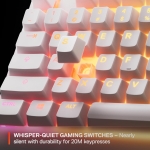 SteelSeries Apex 3 TKL White UK Layout Геймърска клавиатура със SteelSeries Whisper-Quiet суичове
