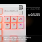 SteelSeries Apex 3 TKL White UK Layout Геймърска клавиатура със SteelSeries Whisper-Quiet суичове