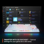 SteelSeries Apex Pro TKL Gen 3 UK Layout White Геймърска механична клавиатура с OmniPoint 3.0 регулируеми суичове