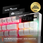 SteelSeries Apex Pro TKL Gen 3 UK Layout White Геймърска механична клавиатура с OmniPoint 3.0 регулируеми суичове