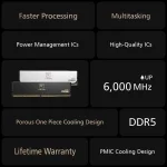 Team Group T-CREATE Expert White 32GB (2x16), DDR5, 6000 MHz, CL38, Intel XMP & AMD EXPO Рам памет