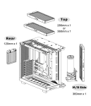 Thermaltake View 380 XL TG ARGB Snow Компютърна кутия
