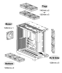 Thermaltake View 380 XL TG ARGB Snow Компютърна кутия