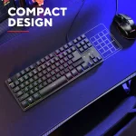 Trust GXT833 Thado White TKL Геймърска мембранна клавиатура