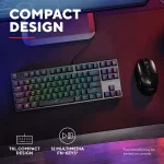 Trust GXT 864 Cada TKL Геймърска механична клавиатура с Huano Brown суичове