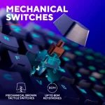 Trust GXT 864 Cada TKL Геймърска механична клавиатура с Huano Brown суичове