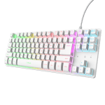 Trust GXT833 Thado White TKL Геймърска мембранна клавиатура