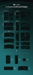 X-raypad x RandomFrankP Cicada Wings v2 Universal Slicks - Midnight Camo Грип ленти за мишки и клавиатури