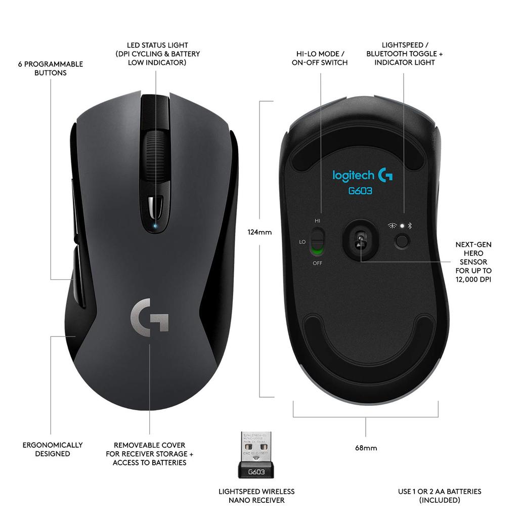 Logitech g603 подключение по блютуз